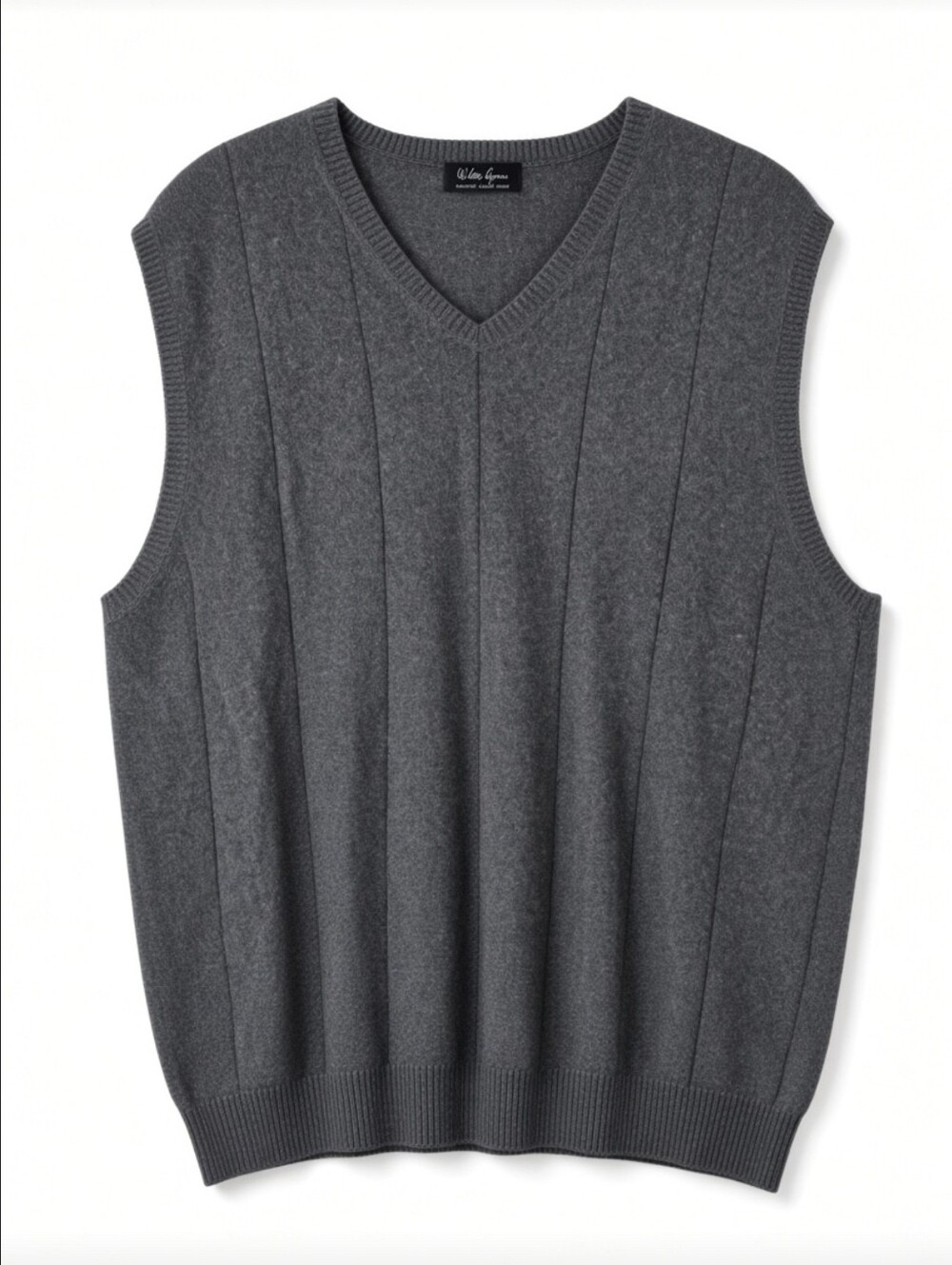 Walter Hagen Golf Mens Large Charcoal Gray Knit V Neck Sweater Vest